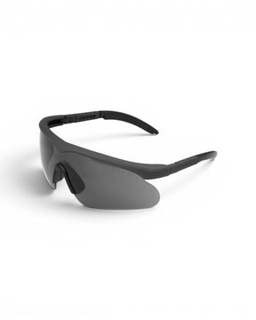 Schutzbrille Swiss Eye Raptor Schiessbrille mit schwarzem Rahmen und schwarzen Glaesern