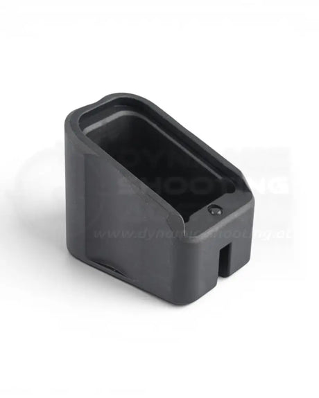Toni System +4 Magazinboden für Glock Mec Gar Stahl Magazine 141mm IPSC Optics Division in Schwarz Rückansicht