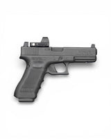 Verstellbare Glock Fiber Optic Visierung bestehend aus Kimme und Korn mit Fiberglas Einsatz für MOS Pistolen zur Verwendung mit Red Dot