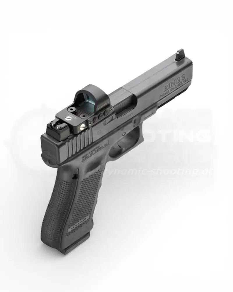 Verstellbare Glock Fiber Optic Visierung bestehend aus Kimme und Korn mit Fiberglas Einsatz für MOS Pistolen zur Verwendung mit Red Dot