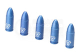 Dry Fire Trainingspatronen von Strike Industries im Kaliber 9mm aus Aluminium in blauer Farbe