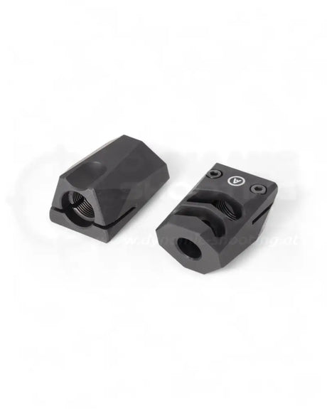 Armanov Kompensator für Pistolen im Kaliber 9mm mit 13.5x1 LH Gewinde oder 1 / 2 x 28 UNEF