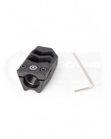 Armanov Kompensator für Pistolen im Kaliber 9mm mit 13.5x1 LH Gewinde oder 1 / 2 x 28 UNEF