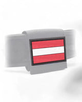 PVC gummierter Klett Austria Patch mit Österreich Flagge 