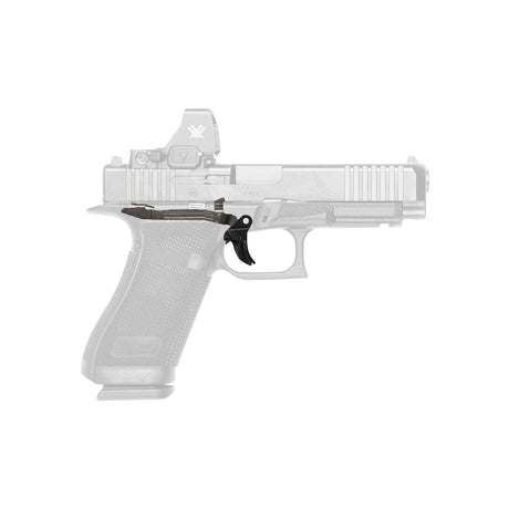 CMC Trigger Combat Curved schwarz für Glock Gen 6 Pistolen, eingebaut in der Pistole