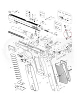 CZ Magazin Auswurf Knopf Feder von Eemann Tech mit eine um zehn Prozent reduzierter Stärke 