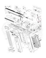 CZ Magazin Auswurf Knopf Feder von Eemann Tech mit eine um zehn Prozent reduzierter Stärke 