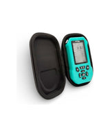 EVA Case für den DAA EDGE Shot Timer, geöffnet mit Timer