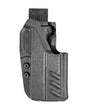 DARKDEER IPSC Holster für Glock mit Toni System Frame Weight und 3D Daumenauflage - Frontansicht mit GHOST Thunder Montage