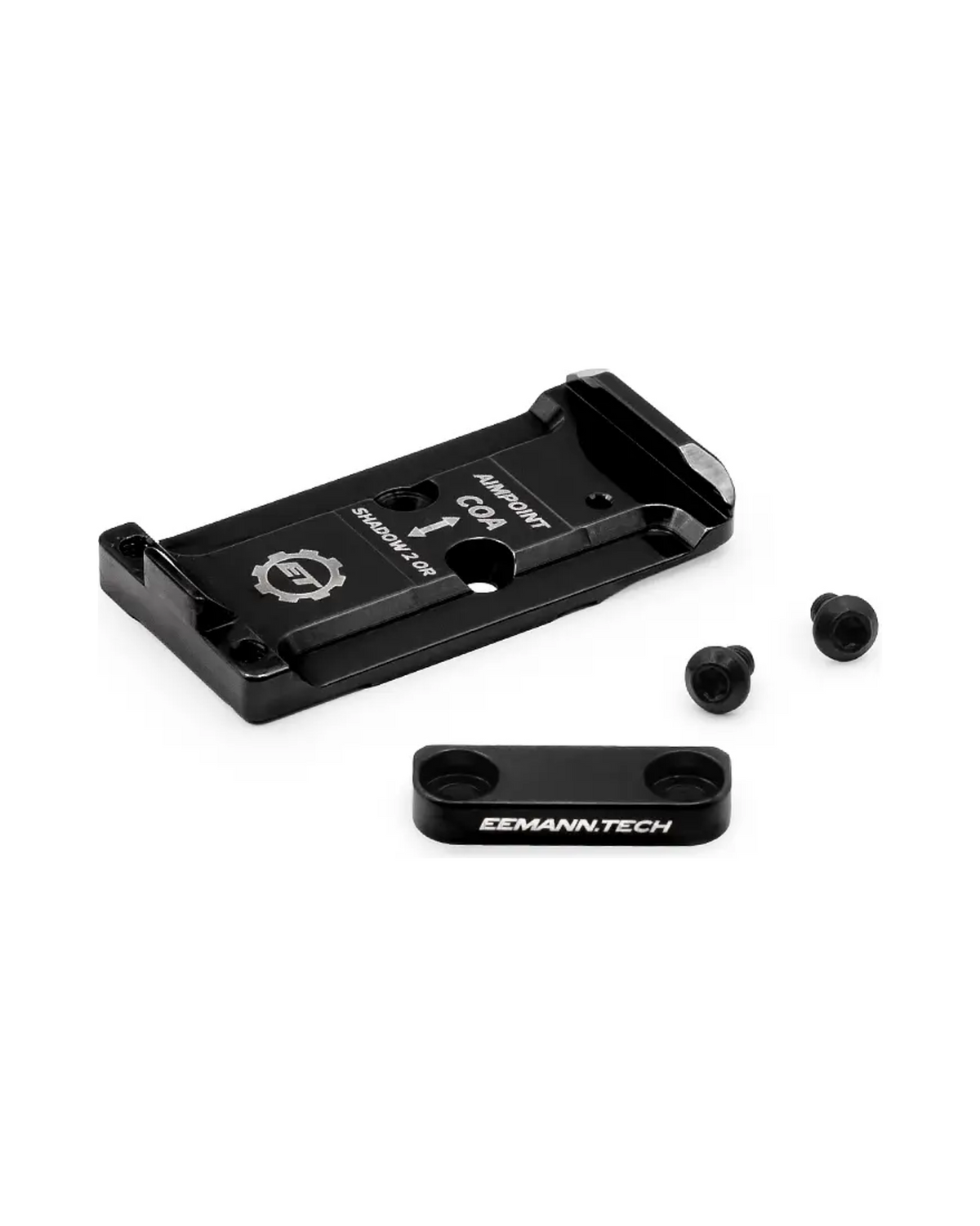 Eemann Tech CZ Shadow 2 OR Adapterplatte für Aimpoint COA - Lieferumfang mit Ersatzschrauben