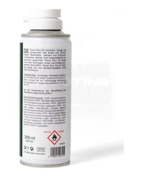 Fluna Tec Gun Oil Aerosol Öl Sprühdose Beschreibung und Inhaltsangabe