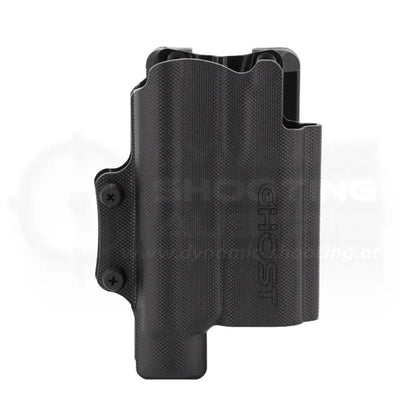 Pistolen IPSC Holster "Civilian SF" von GHOST passend für Pistolen wie Glock, SIG P320 oder Beretta 92 mit montiertem Lichtmodul wie eine Streamlight TLR 1 oder Surefire X200 X300
