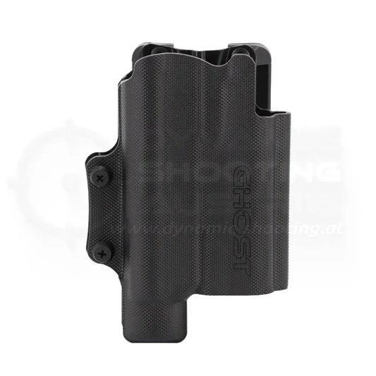 Pistolen IPSC Holster "Civilian SF" von GHOST passend für Pistolen wie Glock, SIG P320 oder Beretta 92 mit montiertem Lichtmodul wie eine Streamlight TLR 1 oder Surefire X200 X300