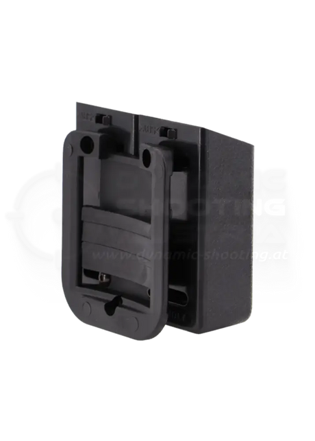 Doppel Magazintasche für zwei Magazine von der Firma GHOST Holster Rückansicht der Gürtelmontage