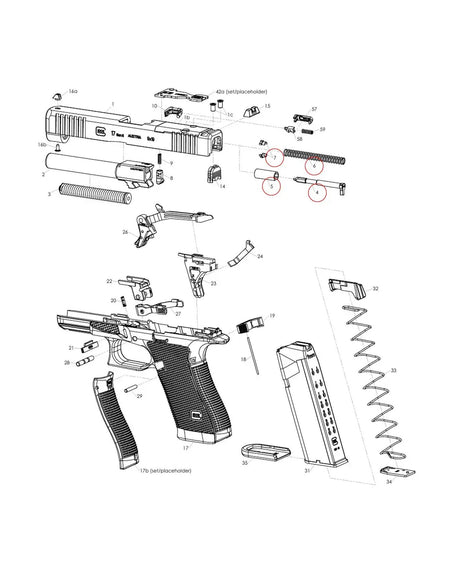 Glock Gen 6 Explosionszeichnung - Position 4-7