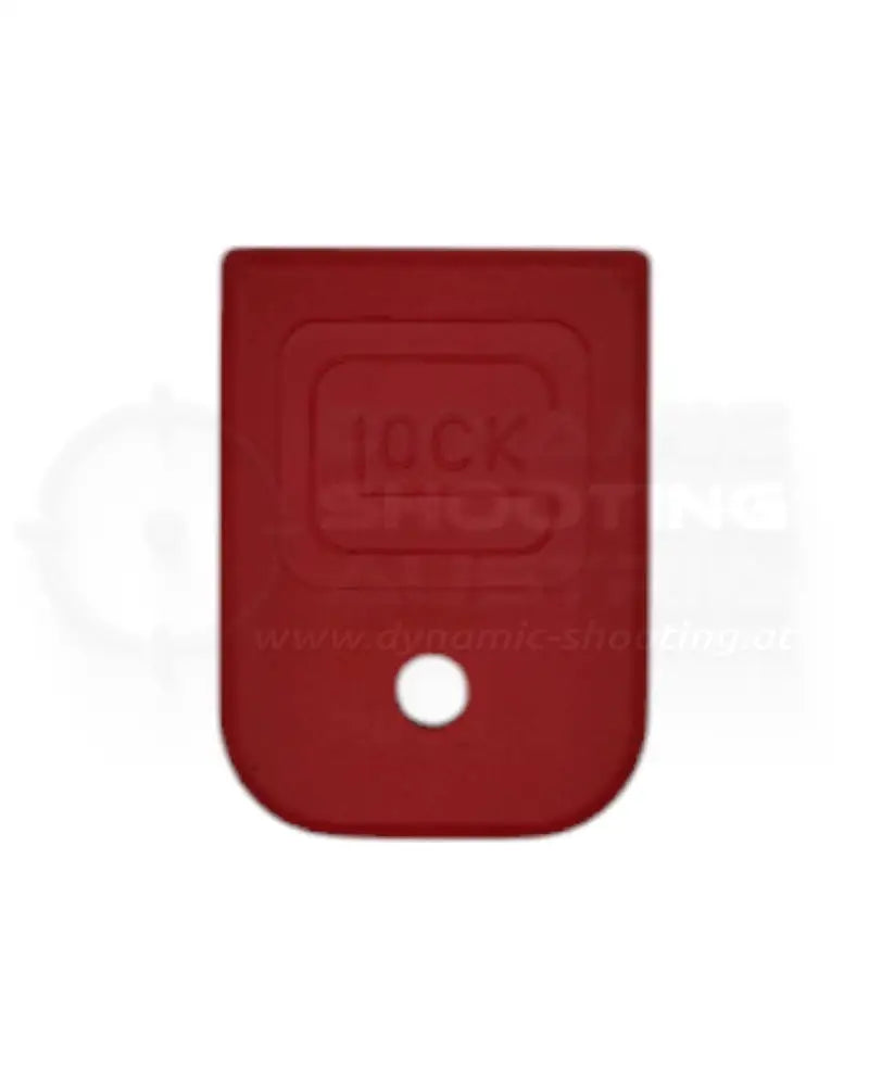 Originaler flacher Glock Kunststoff Magazinboden in Rot