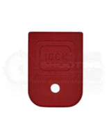 Originaler flacher Glock Kunststoff Magazinboden in Rot