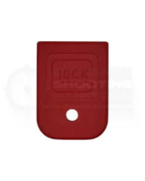 Originaler flacher Glock Kunststoff Magazinboden in Rot