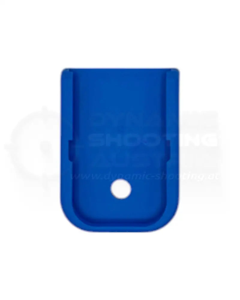 Originaler flacher Glock Kunststoff Magazinboden in Blau