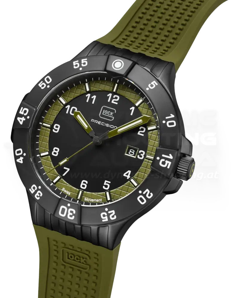 GLOCK sat GW-15-4-22, VOJNO ZELENA - Tritij (43mm)