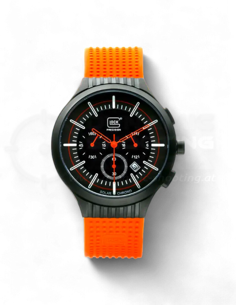 Original Glock Uhr Global mit orangem Band