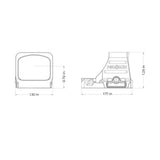 Holosun HE407 COMP Green Dot Sight 6 MOA Maßzeichnung Abmessungen