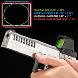Holosun HS507 PROMAX Red Dot Sight montiert auf Pistole mit Sichtfenster Vergleich