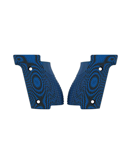 LOK Grips Checkered Griffschalen aus G10 mit Palm Swell Kontur für die Walther PDP Steel Frame in Blau/Schwarz