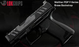 LOK Grips Messing Backstrap Black Cerakote an der Walther PDP F-Series, Gesamtansicht der Pistole