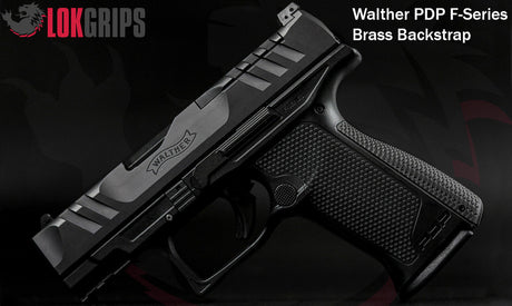 LOK Grips Messing Backstrap Black Cerakote an der Walther PDP F-Series, Gesamtansicht der Pistole
