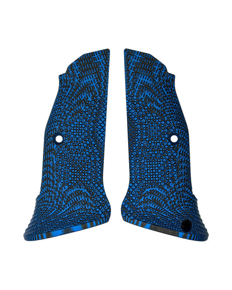 LOK Grips Palm Swell Veloce Target Griffschalen für CZ 75 / SP-01 - Blau/Schwarz