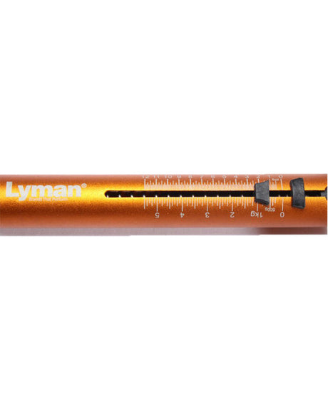 Lyman mechanische Abzugswaage, Detailansicht der Skala