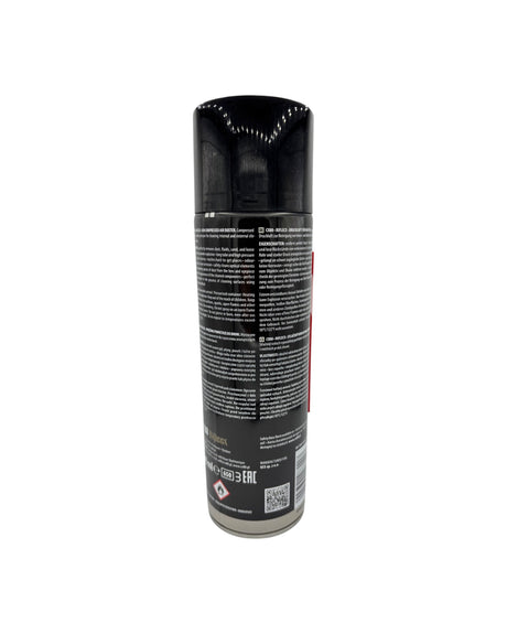 Riflecx CX80 Druckluftspray 500 ml, Rückseite mit Anwendungshinweisen