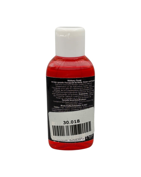 Riflecx Military Soap 50 ml, Rückseite mit Anwendungshinweisen