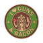 Rubber Patch I Love Guns and Bacon Gummipatch von JTG in Grün