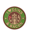 Rubber Patch I Love Guns and Bacon Gummipatch von JTG in Grün