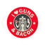Rubber Patch I Love Guns and Bacon Gummipatch von JTG in Multicolor