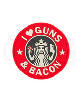 Rubber Patch I Love Guns and Bacon Gummipatch von JTG in Multicolor