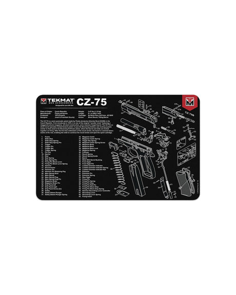 TekMat Reinigungsmatte CZ 75 mit Explosionszeichnung